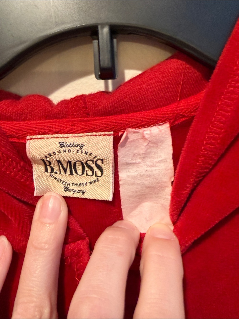 Y2K Vintage Tailor B. Moss Red Velour Track Jacket & Wide-Leg Joggers - Picture 6 of 6